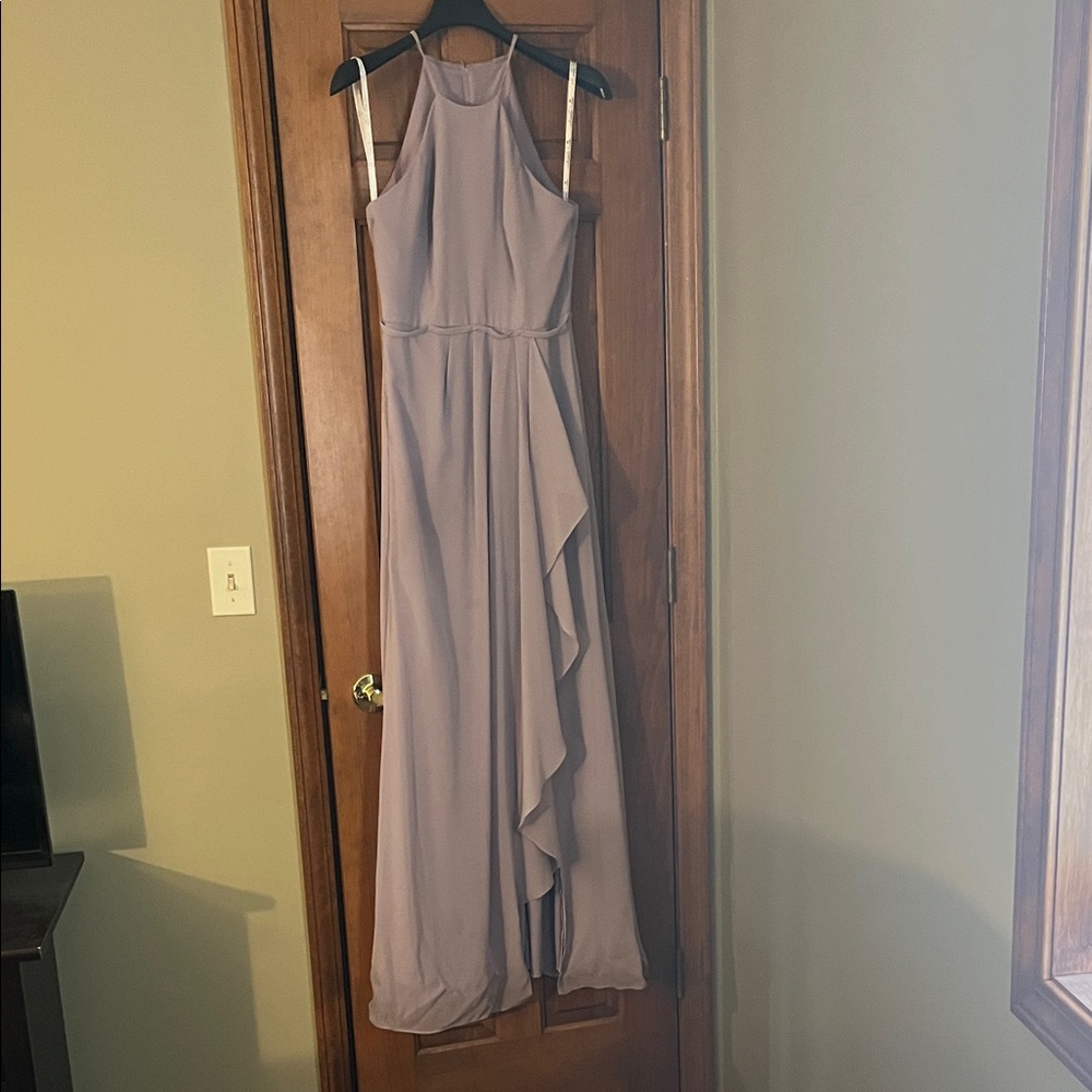 Elegant Lavender Halter Maxi Dress